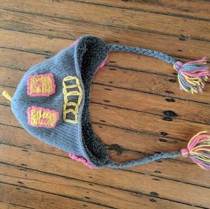 Robot Winter Trapper Hat Sherpa Knit Critter Hat